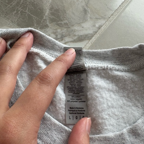 Gildan Gray Crewneck Sweater with Inspirational Print - Picture 5 of 5